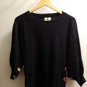 Button up Dolman sleeve sweater